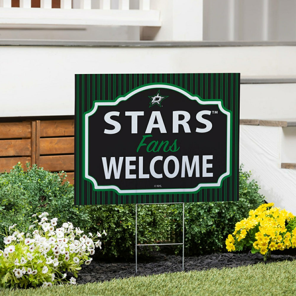 Dallas Stars Coroplast Yard Sign, "Fans Welcome", NHL, Home