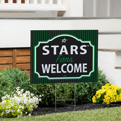 Dallas Stars Coroplast Yard Sign, "Fans Welcome", NHL, Home