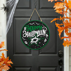 Dallas Stars Halloween Round Door Décor with Hanging Rope, 18x18, NHL, Home