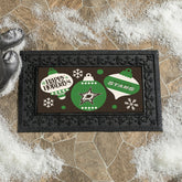 Dallas Stars Holiday Flocked Coir Sassafras Switch Mat, 22"x10", NHL