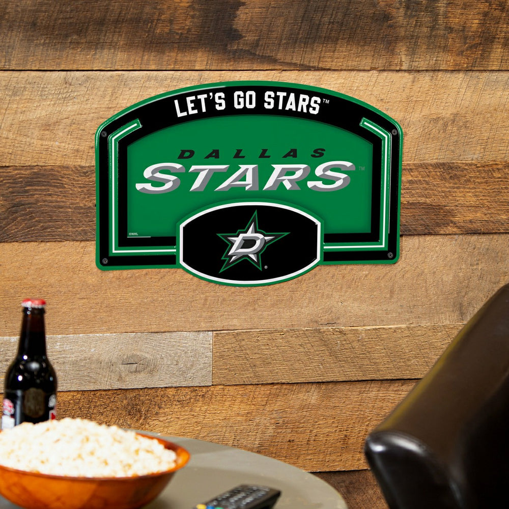 Dallas Stars USA Embossed Steel Wall Sign, 11" x 17", NHL, Home