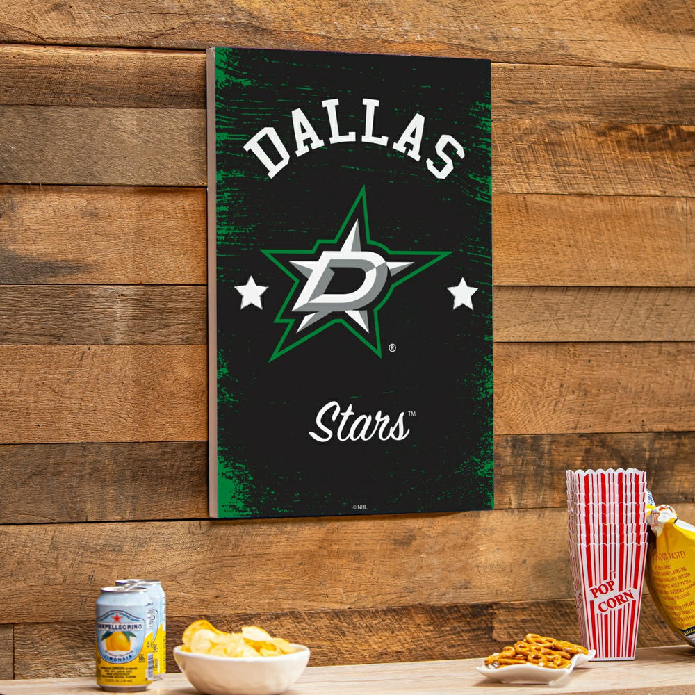 Dallas Stars Wood Wall Sign, 16x24, NHL, Home