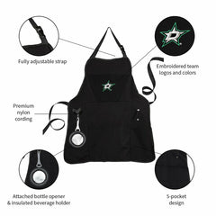 Grill Apron, Black, Dallas Stars, NHL, Home