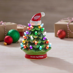 8" LED Ceramic Christmas Tree, Detroit Red Wings, NHL, Home
