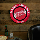 Detroit Red Wings, Metal Lite, Round, NHL