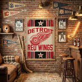 Detroit Red Wings, Canvas Wall Tapestry, Large, 54x36, NHL, Home