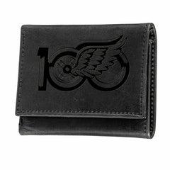 Detroit Red Wings, 100 Anniversary Wallet, Tri-fold, Black, NHL, Home