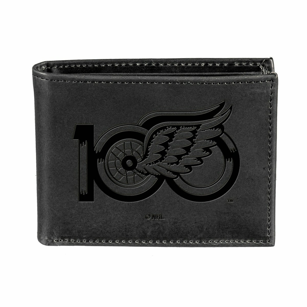 Detroit Red Wings, 100 Anniversary Wallet, Bi-fold, Black, NHL, Home