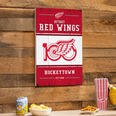Detroit Red Wings,100 Anniversary Wood Wall Sign, 16x24, NHL, Home