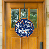 Edmonton Oilers Holiday Round Door Décor with Hanging Rope, 18x18, NHL, Home