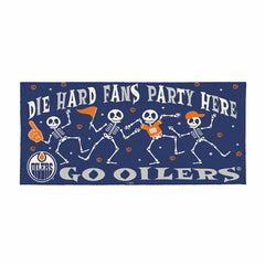 Edmonton Oilers Flocked Coir Halloween Sassafras Switch Mat, 22"x10", NHL