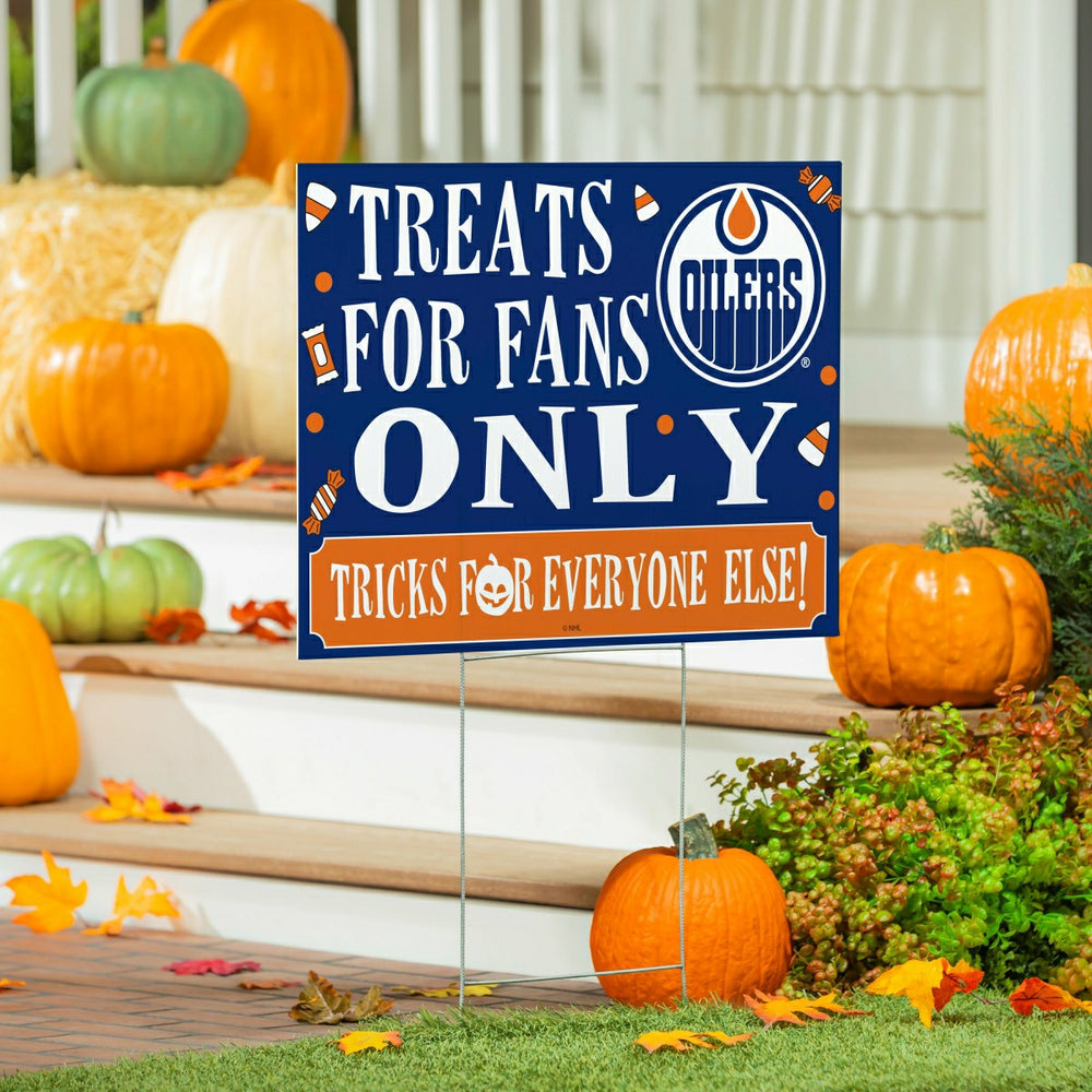 Edmonton Oilers Yard Sign, Halloween Treats for Fans, NHL, Home