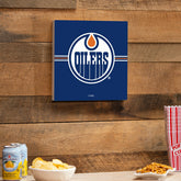 Edmonton Oilers Wood Wall Sign, 12x12, NHL, Home