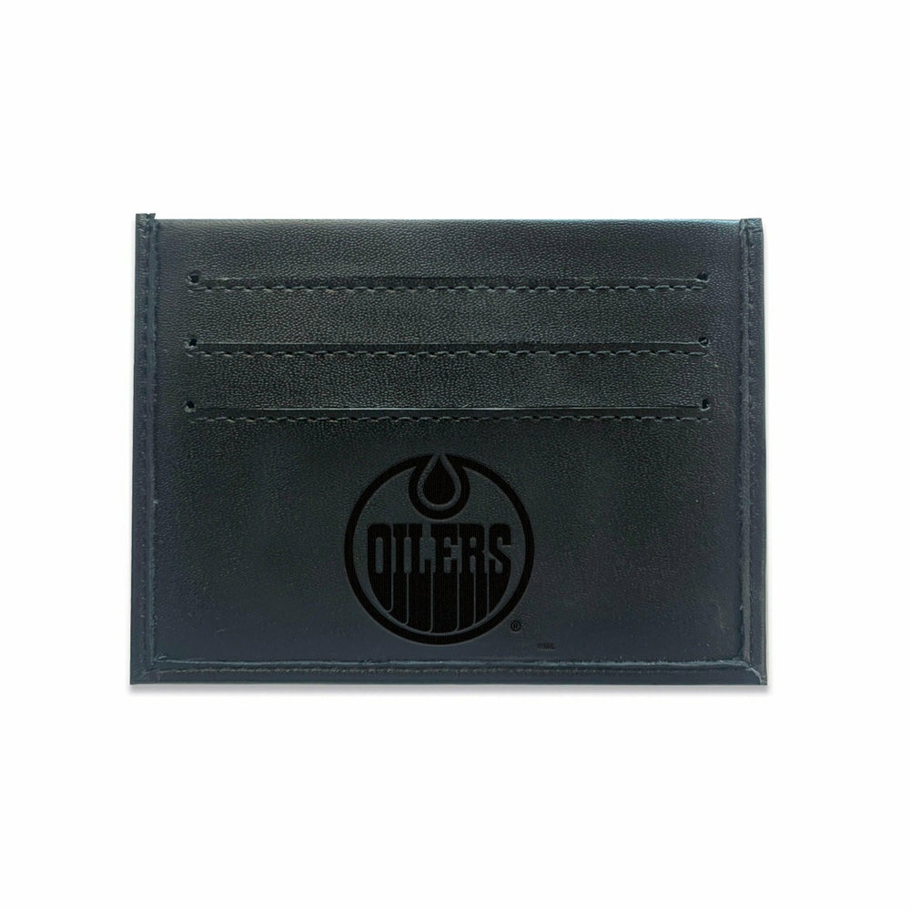 Front Pocket Wallet w/ RFID Blocking, Edmonton Oilers, Black, NHL, Home