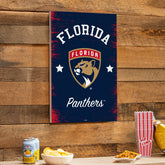 Florida Panthers Wood Wall Sign, 16x24, NHL, Home