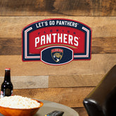 Florida Panthers USA Embossed Steel Wall Sign, 11" x 17", NHL, Home
