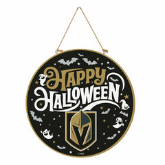 Vegas Golden Knights Halloween Round Door Décor with Hanging Rope, 18x, NHL, Home