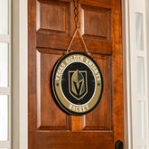 Vegas Golden Knights Round Door Décor with Hanging Rope, 18x18, NHL, Home