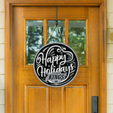 Los Angeles Kings Holiday Round Door Décor with Hanging Rope, 18x18, NHL, Home