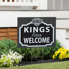 Los Angeles Kings Coroplast Yard Sign, "Fans Welcome", NHL, Home