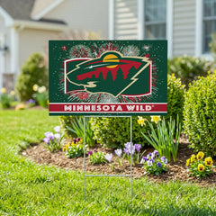 Minnesota Wild Yard Sign, Patriotic, NHL, Home