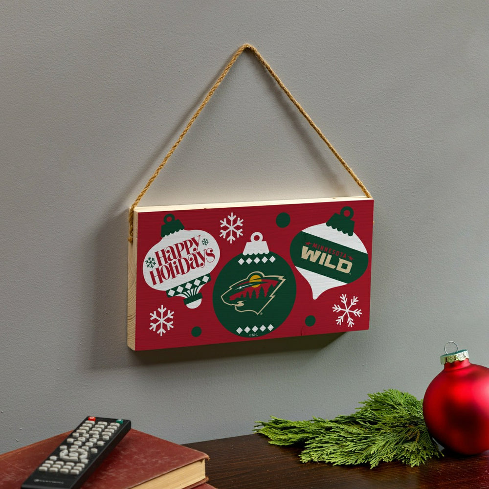 Minnesota Wild Holiday Wood Wall Sign, 6x11, NHL, Home