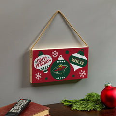 Minnesota Wild Holiday Wood Wall Sign, 6x11, NHL, Home