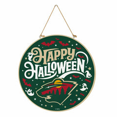 Minnesota Wild Halloween Round Door Décor with Hanging Rope, 18x18, NHL, Home