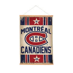 Montreal Canadiens, Canvas Wall Tapestry, Medium, 36x24, NHL, Home