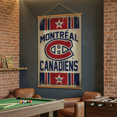 Montreal Canadiens, Canvas Wall Tapestry, Large, 54x36, NHL, Home