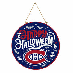 Montreal Canadiens Halloween Round Door Décor with Hanging Rope, 18x18, NHL, Home