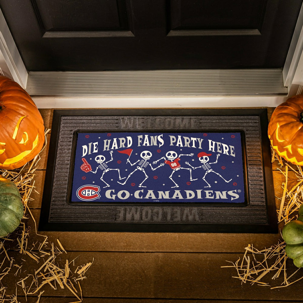 Montreal Canadiens Flocked Coir Halloween Sassafras Switch Mat, 22"x10, NHL