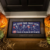 Montreal Canadiens Flocked Coir Halloween Sassafras Switch Mat, 22"x10, NHL