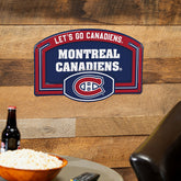 Montreal Canadiens USA Embossed Steel Wall Sign, 11" x 17", NHL, Home