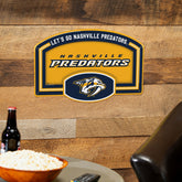 Nashville Predators USA Embossed Steel Wall Sign, 11" x 17", NHL, Home