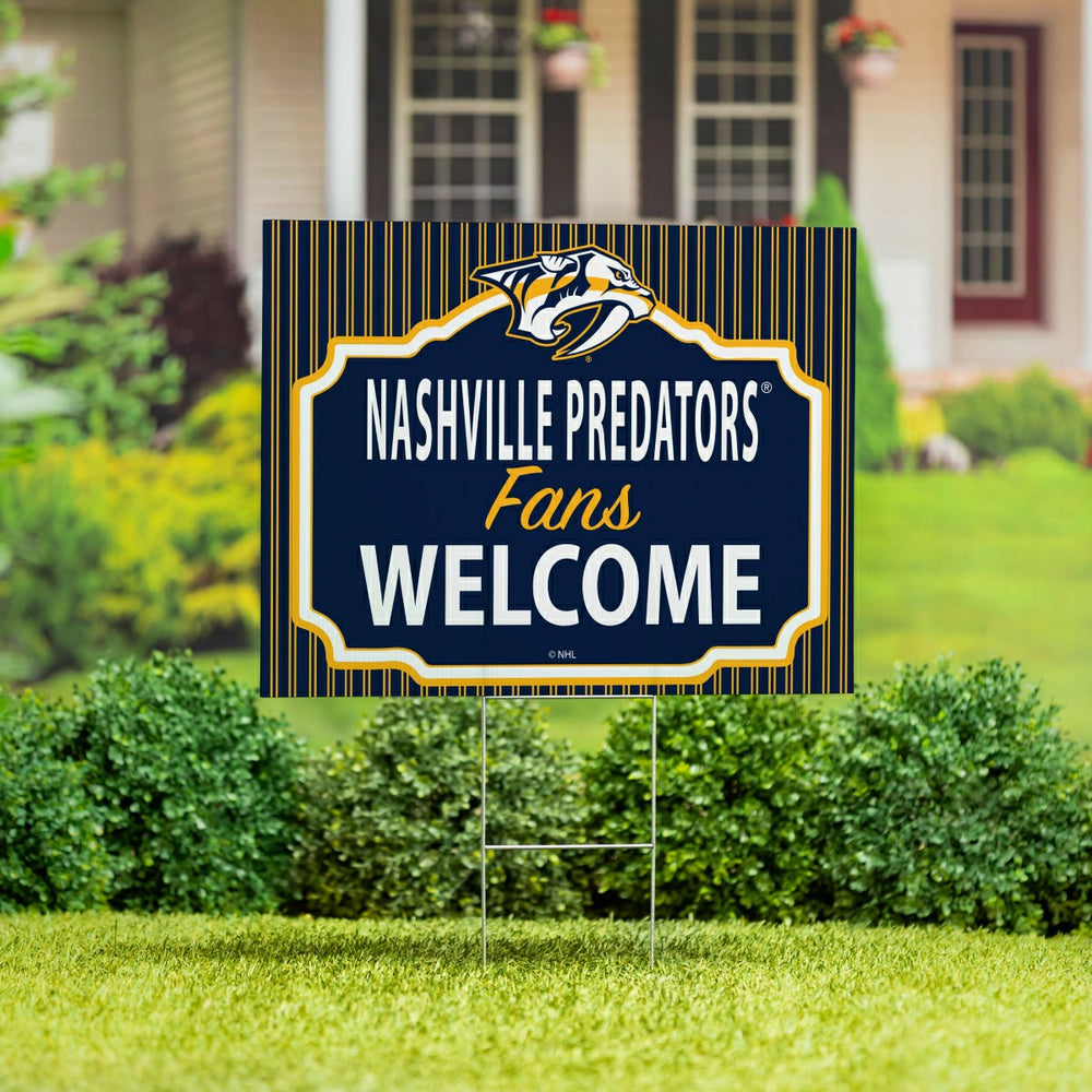 Nashville Predators Coroplast Yard Sign, "Fans Welcome", NHL, Home