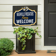 Nashville Predators Coroplast Yard Sign, "Fans Welcome", NHL, Home