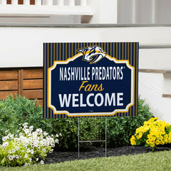 Nashville Predators Coroplast Yard Sign, "Fans Welcome", NHL, Home