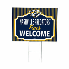 Nashville Predators Coroplast Yard Sign, "Fans Welcome", NHL, Home