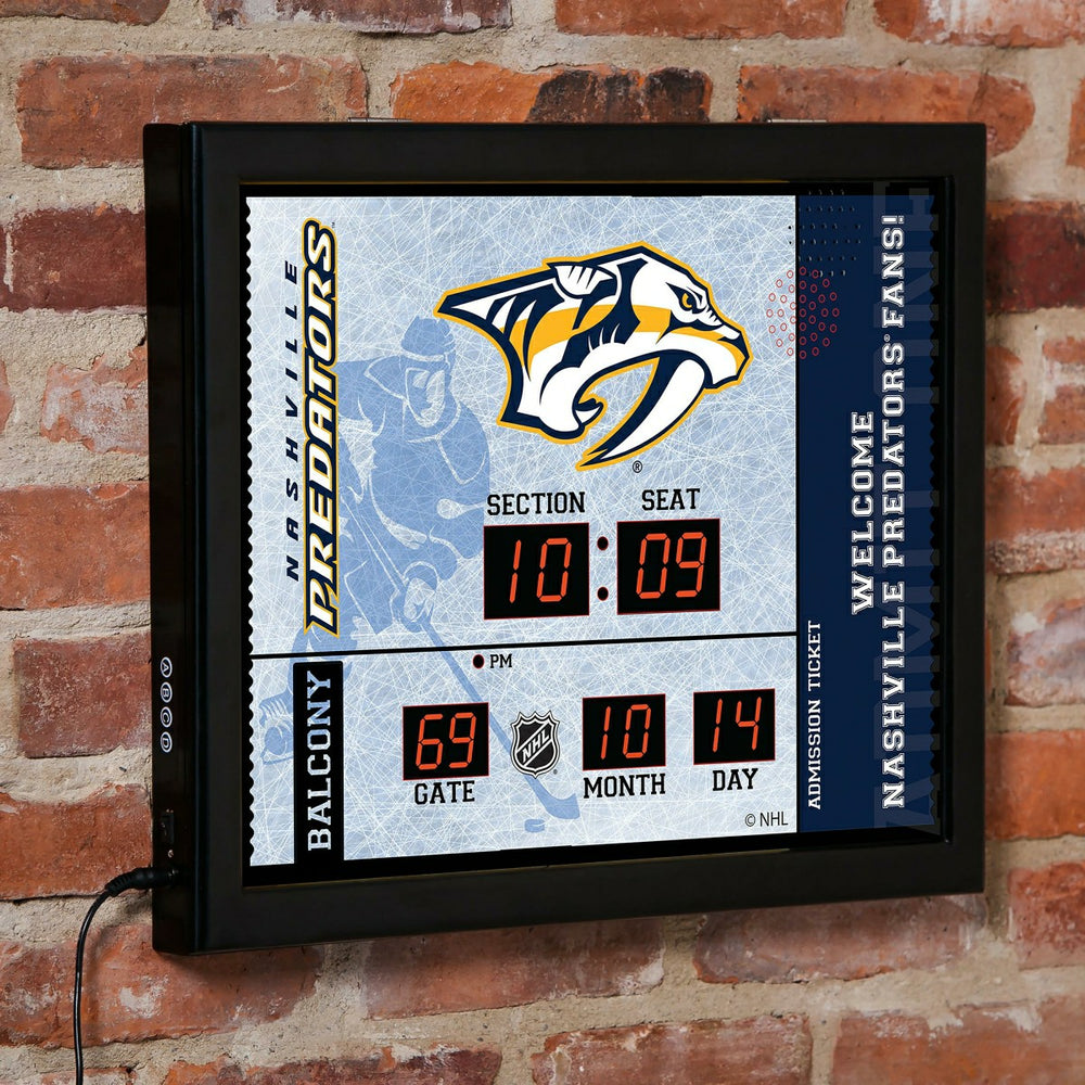 Scoreboard Wall Clock, Nashville Predators, NHL, Home