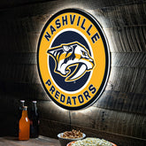 LED Wall Decor, Round, Nashville Predators, NHL, Home