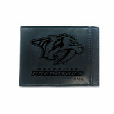 Front Pocket Wallet w/ RFID Blocking, Nashville Predators, Black, NHL, Home