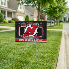 New Jersey Devils Yard Sign, Patriotic, NHL, Home