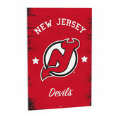 New Jersey Devils Wood Wall Sign, 16x24, NHL, Home
