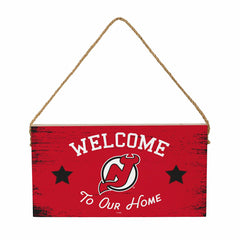 New Jersey Devils Wood Wall Sign, 6x11, NHL, Home