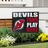 New Jersey Devils Coroplast Yard Sign "Fans Play Here", NHL, Home