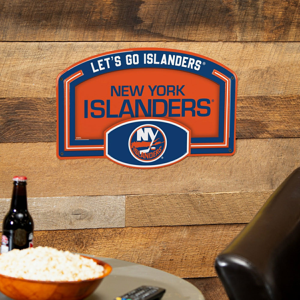 New York Islanders USA Embossed Steel Wall Sign, 11" x 17", NHL, Home