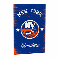 New York Islanders Wood Wall Sign, 16x24, NHL, Home