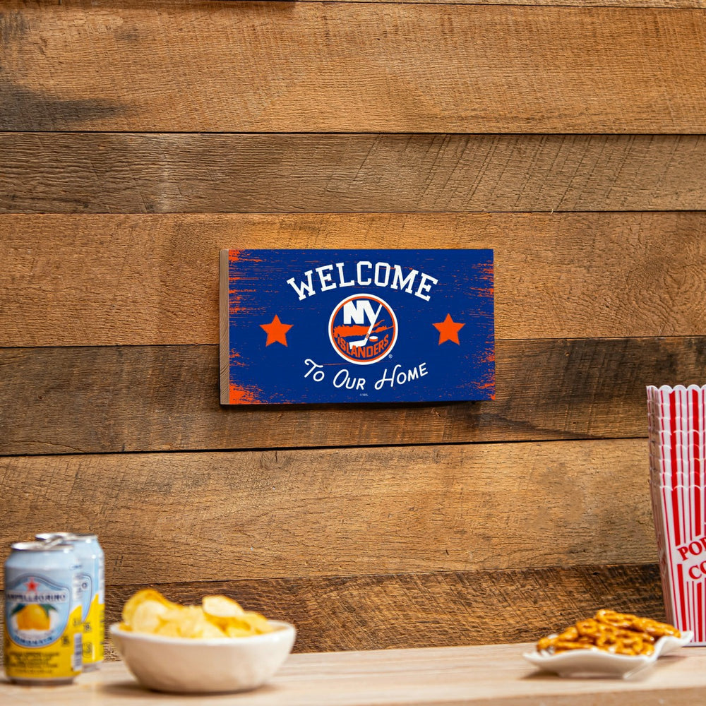 New York Islanders Wood Wall Sign, 6x11, NHL, Home