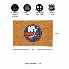 New York Islanders Large Full Color Coir Mat, 36"x24", NHL